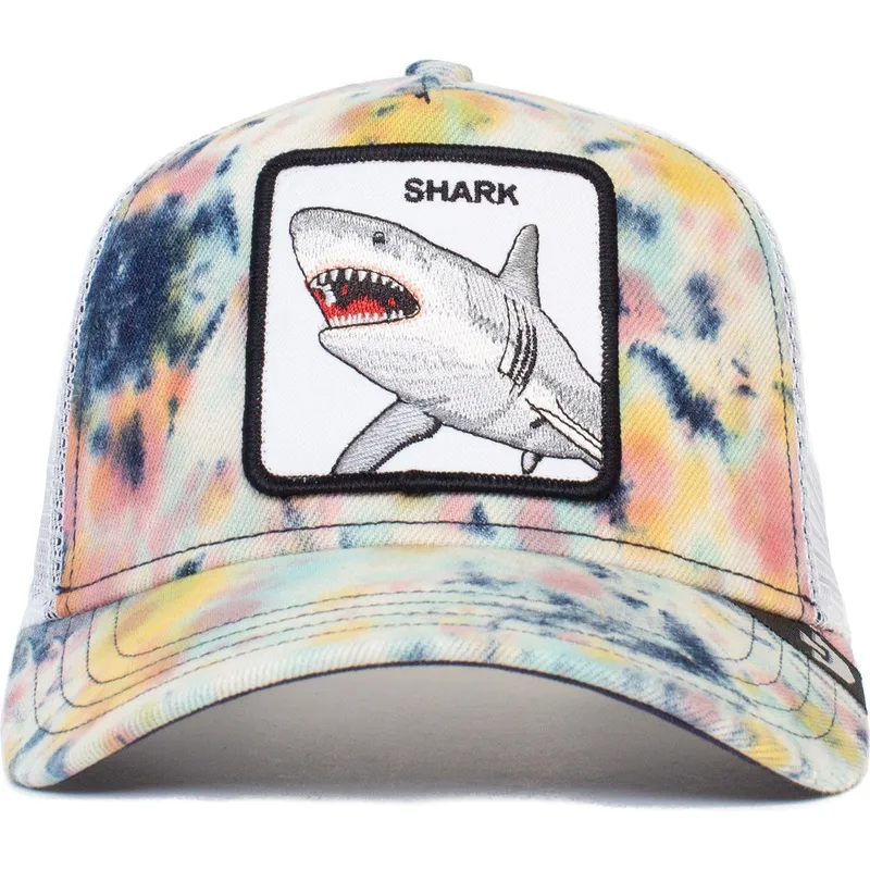 epci-curbata-alb-snapback-shark-tie-dye-the-farm-de-goorin-bros