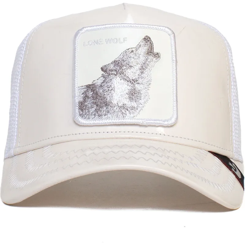 epci-curbata-alb-snapback-lone-wolf-big-white-patent-leather-the-farm-de-goorin-bros