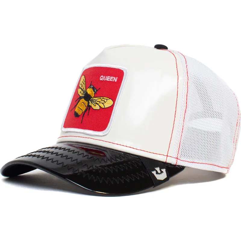epci-curbata-alb-snapback-the-red-queen-patent-leather-the-farm-de-goorin-bros