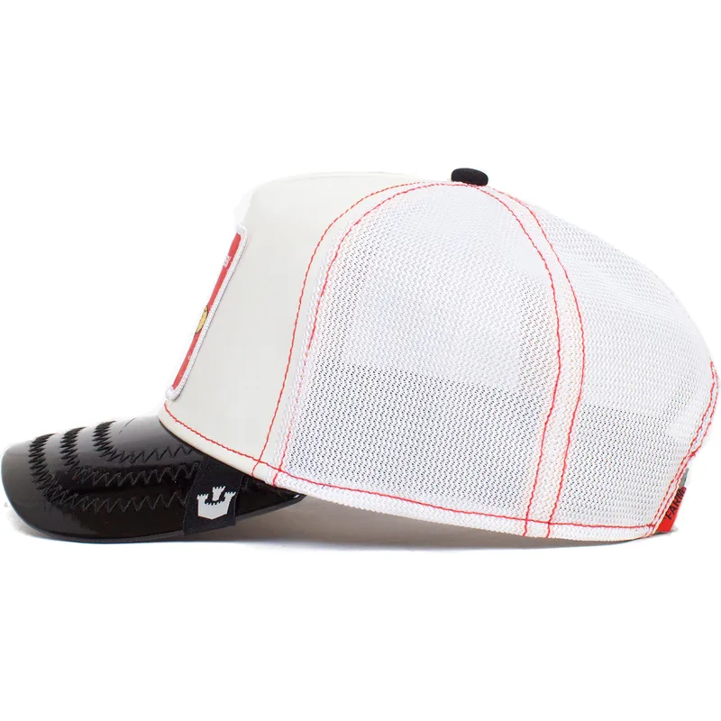 epci-curbata-alb-snapback-the-red-queen-patent-leather-the-farm-de-goorin-bros