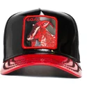 epci-curbata-negru-snapback-goat-goaty-mcgoatface-patent-leather-the-farm-de-goorin-bros