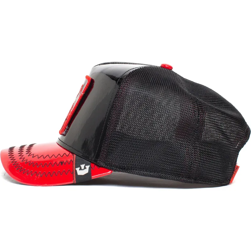 epci-curbata-negru-snapback-goat-goaty-mcgoatface-patent-leather-the-farm-de-goorin-bros