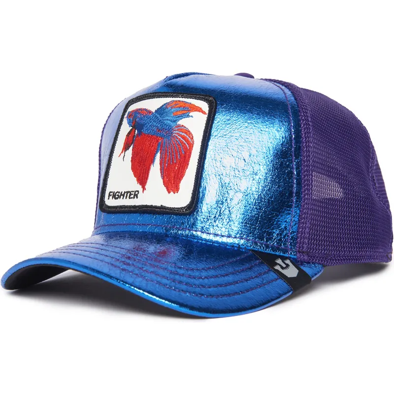 epci-curbata-albastru-snapback-de-siam-fighter-blue-light-metallic-the-farm-de-goorin-bros
