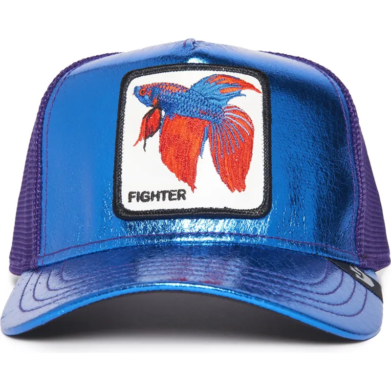 epci-curbata-albastru-snapback-de-siam-fighter-blue-light-metallic-the-farm-de-goorin-bros