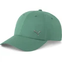 casquette-courbee-verte-ajustable-metal-cat-puma