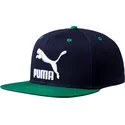 gorra-plana-azul-marino-y-verde-snapback-ls-colour-block-de-puma