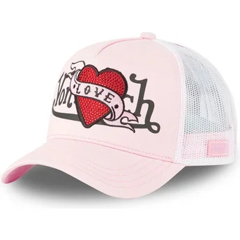 Cap curbată pink snapback de Von Dutch