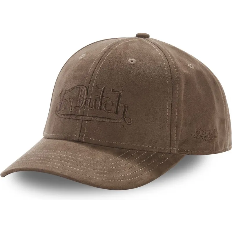 ciemnobrazowa-czapka-z-zakrzywionym-daszkiem-snapback-suedine3-od-von-dutch