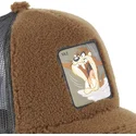 epci-curbata-maro-snapback-diavolul-tasmanian-looney-tunes-de-capslab