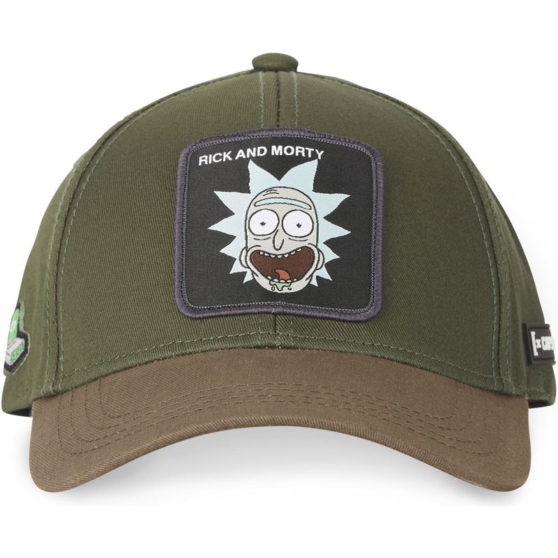 capslab-curved-brim-rick-sanchez-casb-ri1-rick-and-morty-green-and-brown-adjustable-cap