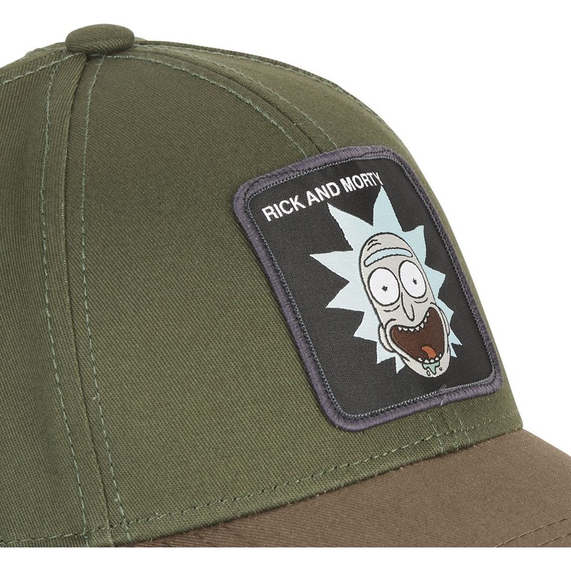 capslab-curved-brim-rick-sanchez-casb-ri1-rick-and-morty-green-and-brown-adjustable-cap