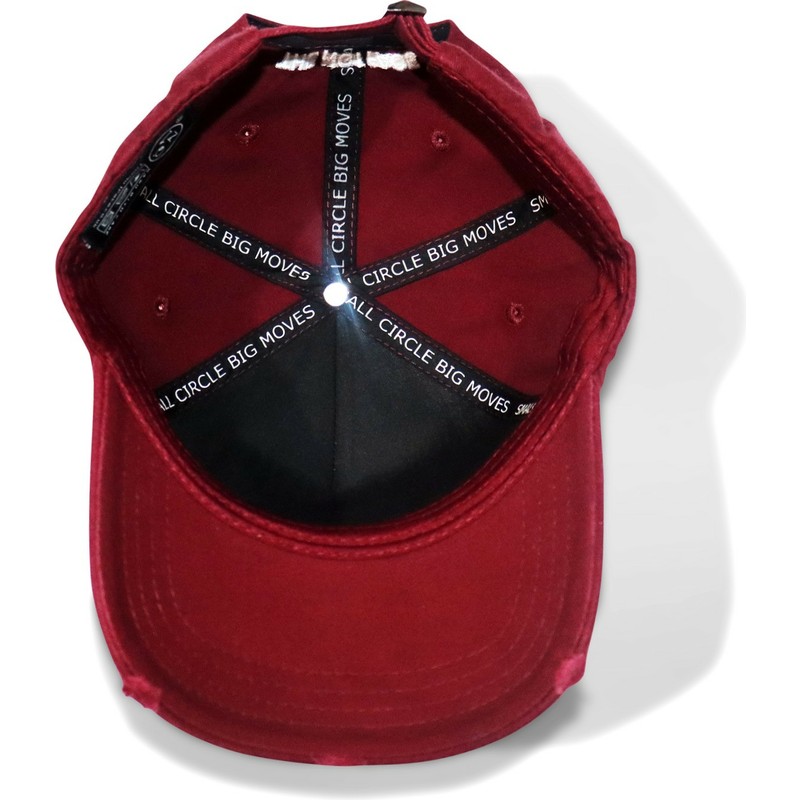 the-no1-face-curved-brim-trusts-no1-distressed-black-white-logo-maroon-adjustable-cap