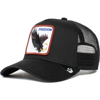 Cappellino trucker nero aquila Freedom di Goorin Bros.