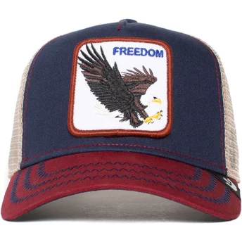 Casquette trucker bleue marine et rouge aigle The Freedom Eagle The Farm Goorin Bros.