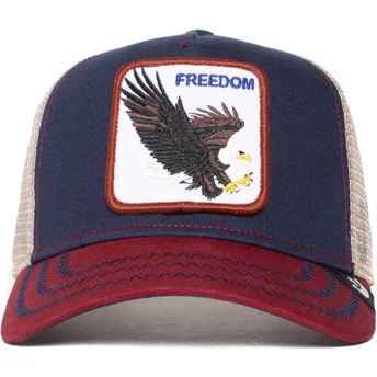 Trucker-Cap marineblau und rot Adler The Freedom Eagle The Farm von Goorin Bros.