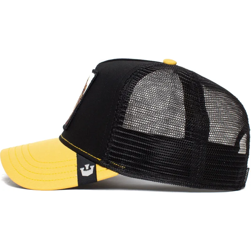 cappellino-trucker-nero-e-giallo-leone-the-king-lion-the-farm-di-goorin-bros