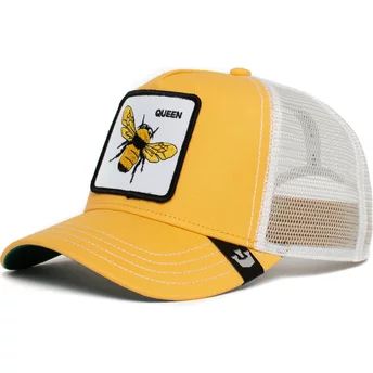 Casquette trucker jaune et blanche abeille The Queen Bee The Farm Goorin Bros.
