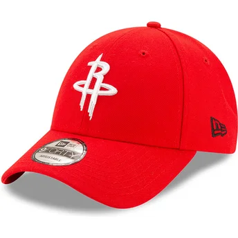 Rote verstellbare Curved Cap 9FORTY The League der Houston Rockets NBA von New Era