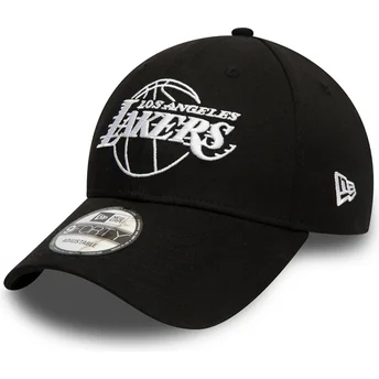 Șepci curbată negru bandă reglabilă 9FORTY Essential Outline de Los Angeles Lakers NBA de New Era