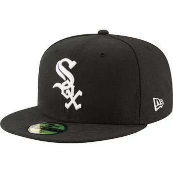 Casquette plate noire ajustée 59FIFTY Authentic On Field Game Chicago White Sox MLB New Era