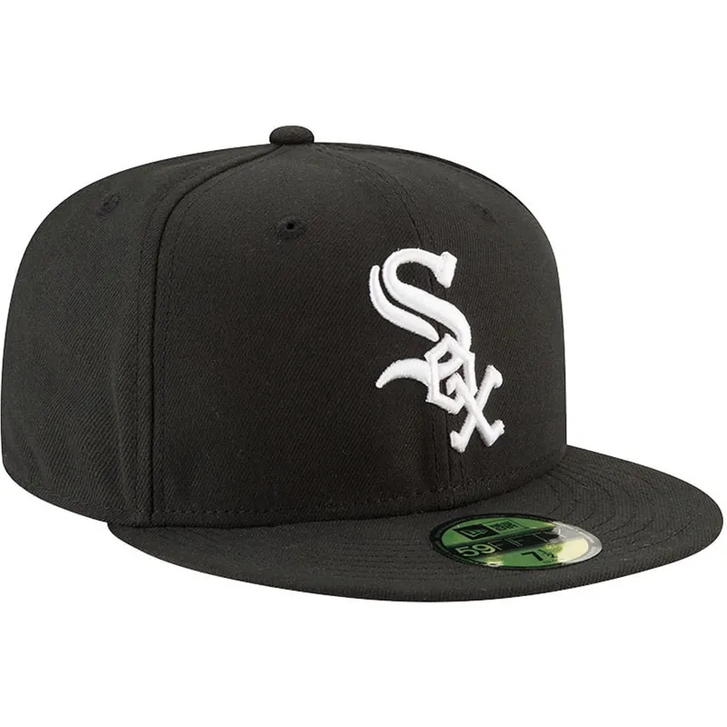 czarna-dopasowana-czapka-z-plaskim-daszkiem-59fifty-authentic-on-field-game-chicago-white-sox-mlb-new-era