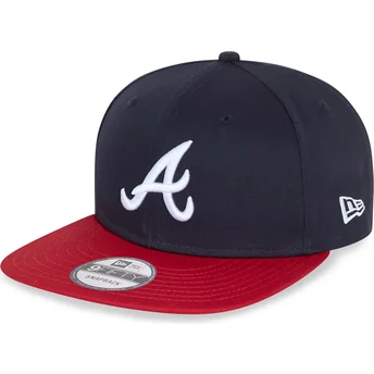 Șepci plată bleumarin snapback 9FIFTY Essential de Atlanta Braves MLB de New Era
