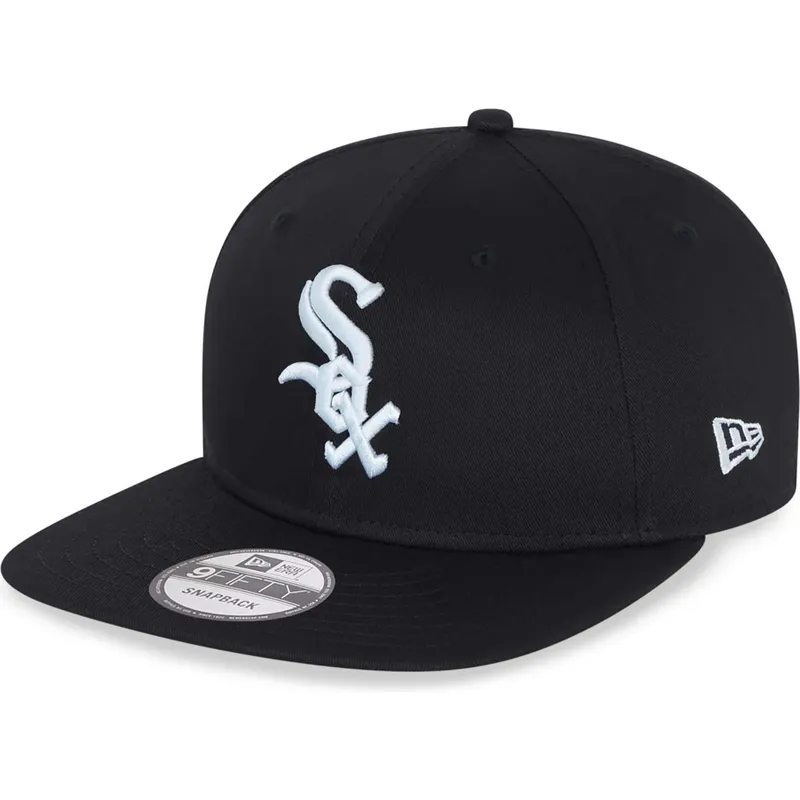 cappellino-piatto-nero-snapback-9fifty-essential-dei-chicago-white-sox-mlb-di-new-era