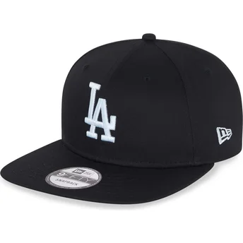 Cappellino piatto nero snapback 9FIFTY Essential dei Los Angeles Dodgers MLB di New Era