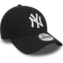czarna-zakrzywiona-czapka-regulowana-9forty-essential-new-york-yankees-mlb-od-new-era