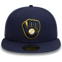 epci-plata-bleumarin-fitted-59fifty-authentic-on-field-de-milwaukee-brewers-mlb-de-new-era