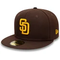 cappello-piatto-marrone-chiuso-59fifty-authentic-on-field-di-san-diego-padres-mlb-di-new-era