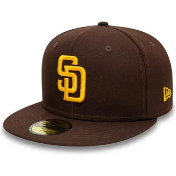 Șepci plată maro ajustat 59FIFTY Authentic On Field de San Diego Padres MLB de New Era