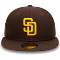 cappello-piatto-marrone-chiuso-59fifty-authentic-on-field-di-san-diego-padres-mlb-di-new-era