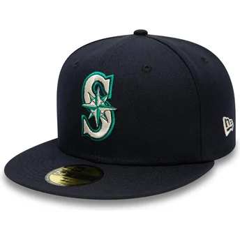 Șepci plată bleumarin fitted 59FIFTY Authentic On Field de Seattle Mariners MLB de New Era