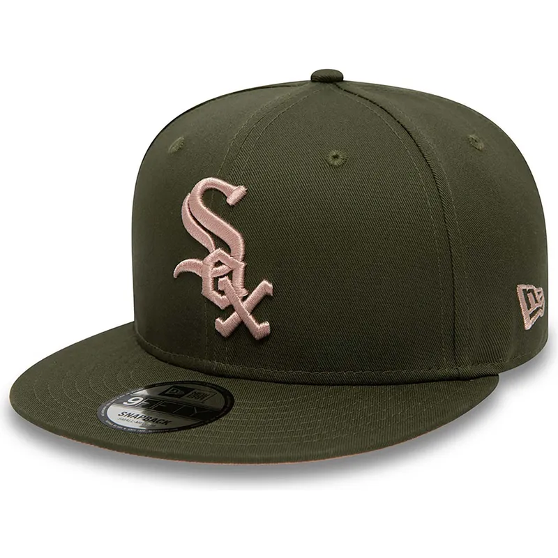 gorra-plana-verde-snapback-con-logo-rosa-9fifty-side-patch-de-chicago-white-sox-mlb-de-new-era