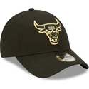 cap-curbata-black-adjustable-strap-dorado-9forty-metallic-de-chicago-bulls-nba-de-new-era