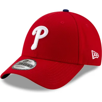 Șepci curbată roșu bandă reglabilă 9FORTY League de Philadelphia Phillies MLB de New Era