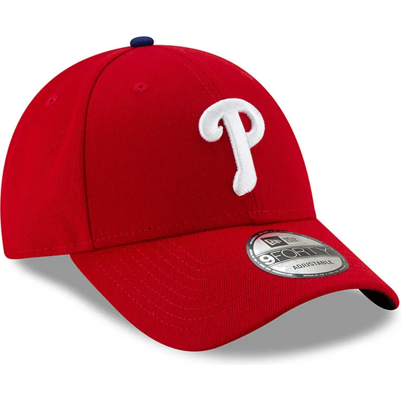 rote-verstellbare-curved-cap-9forty-league-der-philadelphia-phillies-mlb-von-new-era