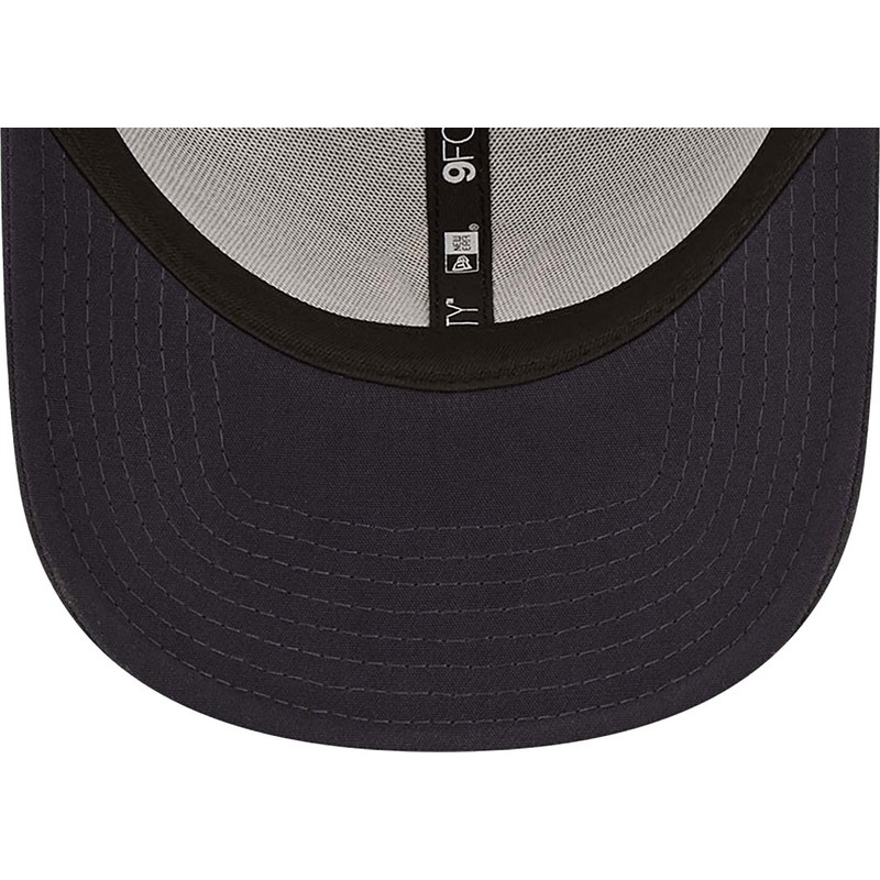 new-era-curved-brim-orange-logo-9forty-repreve-new-york-yankees-mlb-navy-blue-adjustable-cap