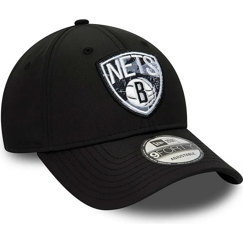 Gorra plana negra ajustada 59FIFTY Essential de Brooklyn Nets NBA de New  Era