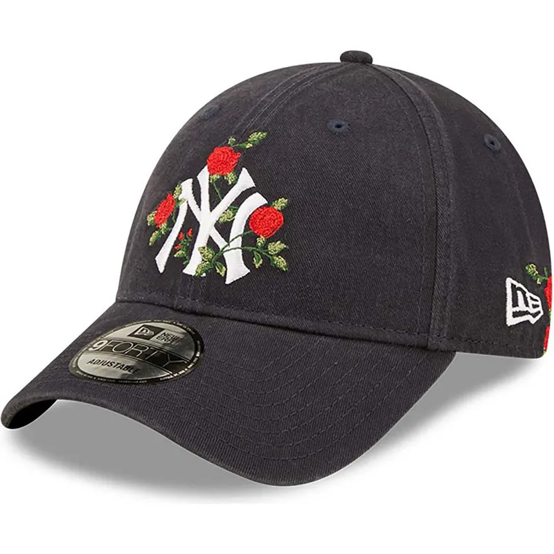 epci-curbata-bleumarin-reglabila-9forty-flower-de-new-york-yankees-mlb-de-new-era