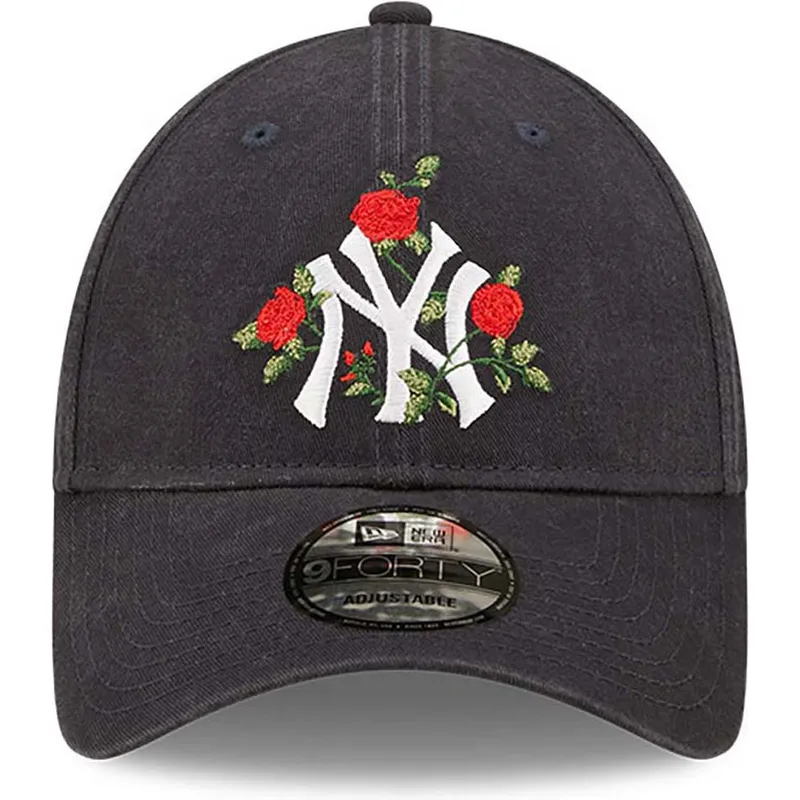 epci-curbata-bleumarin-reglabila-9forty-flower-de-new-york-yankees-mlb-de-new-era
