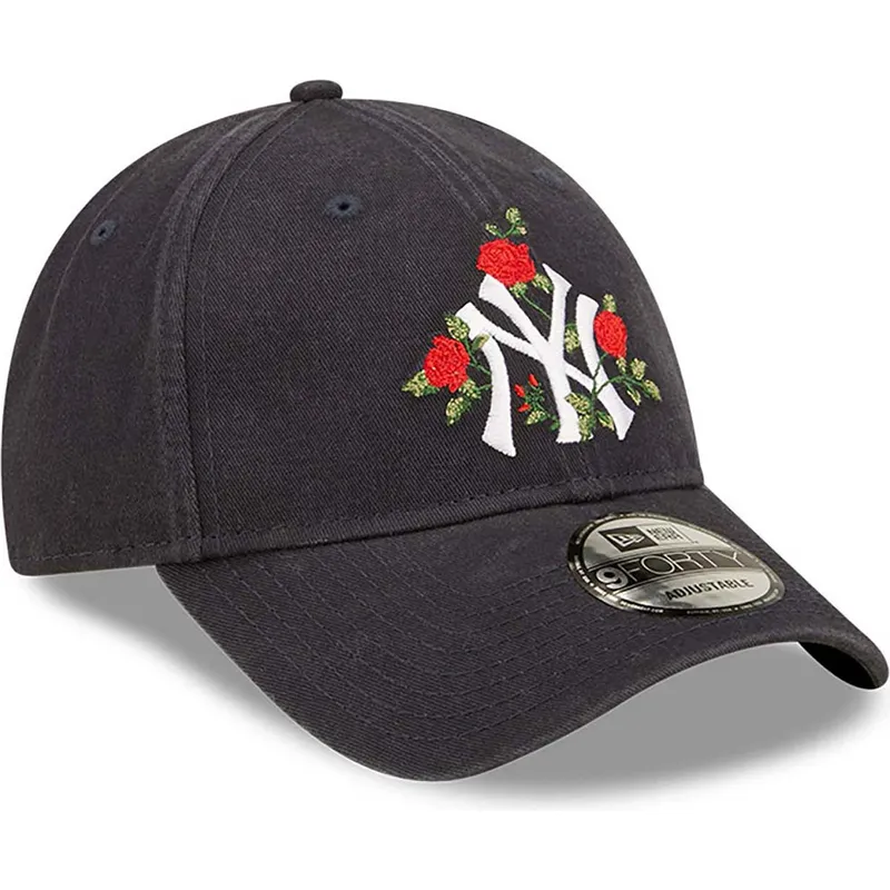 epci-curbata-bleumarin-reglabila-9forty-flower-de-new-york-yankees-mlb-de-new-era