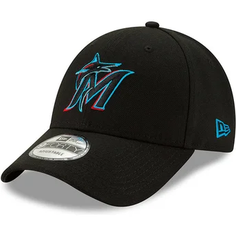 Gorra curva negra ajustable 9FORTY The League de Miami Marlins MLB de New Era