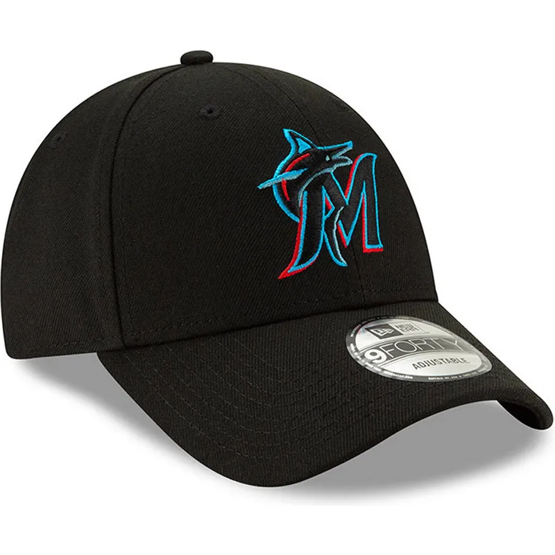 cappellino-curvo-nero-regolabile-9forty-the-league-di-miami-marlins-mlb-di-new-era