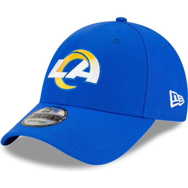 new-era-curved-brim-9forty-the-league-los-angeles-rams-nfl-blue-adjustable-cap