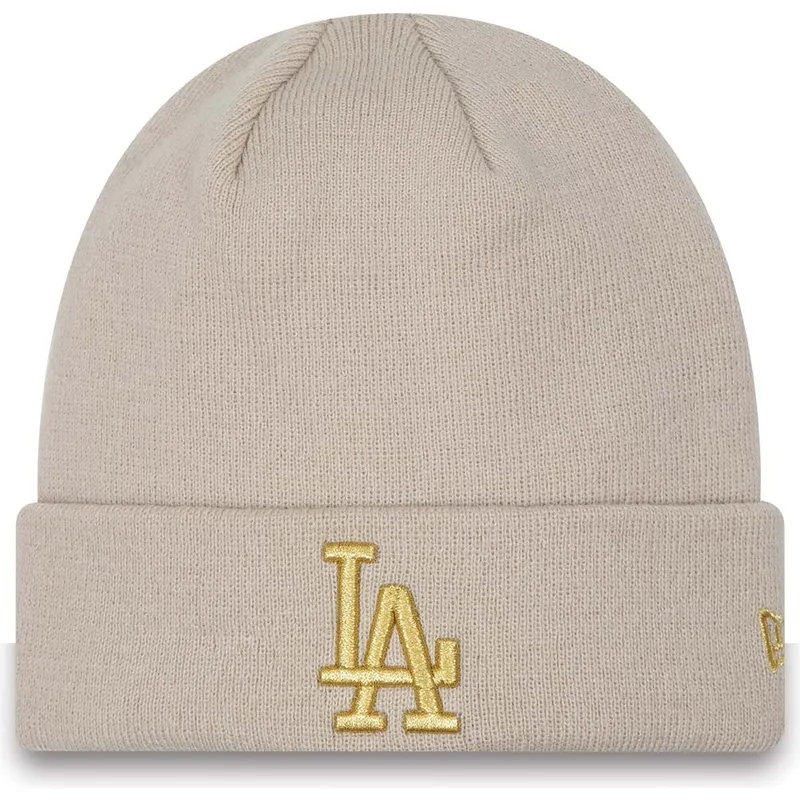 caciuli-bej-dorado-cuff-metallic-de-los-angeles-dodgers-mlb-de-new-era