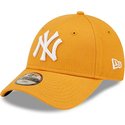 new-era-curved-brim-youth-9forty-league-essential-new-york-yankees-mlb-orange-adjustable-cap