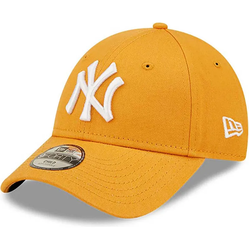 cap-curbata-orange-adjustable-strap-pentru-copii-9forty-league-essential-de-new-york-yankees-mlb-de-new-era