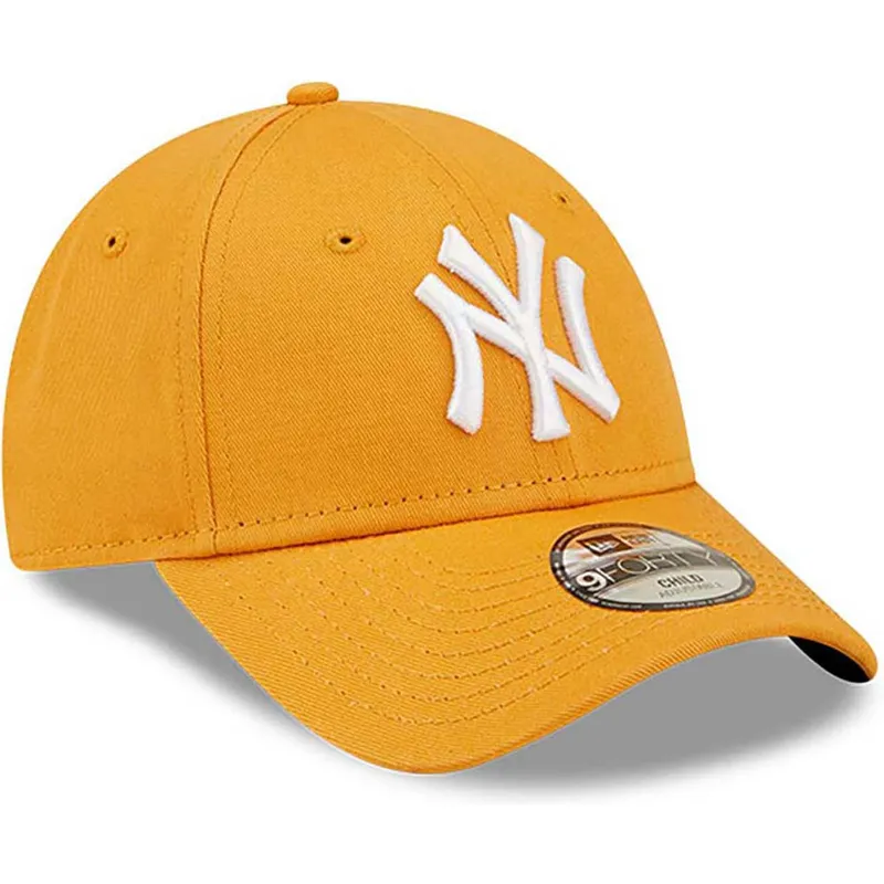 cap-curbata-orange-adjustable-strap-pentru-copii-9forty-league-essential-de-new-york-yankees-mlb-de-new-era